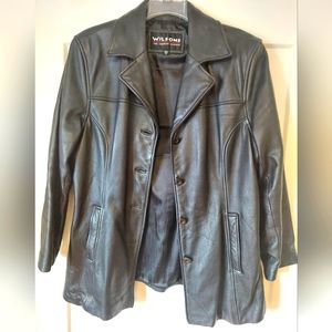 Wilsons Leather women's black leather coat, EUC, from non-smoking, non-pet home.